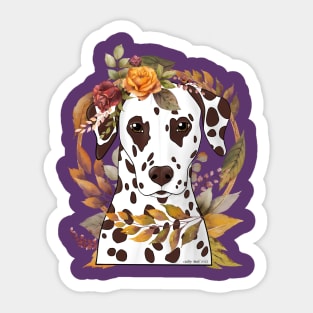 Dalmatian Autumn Goddess Sticker